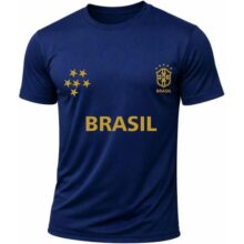 Camiseta Brasil Dry Masculina Camisa Copa do Mundo Torcedor Elite (BR Alfa M Regular Padrão AzulMarinho)