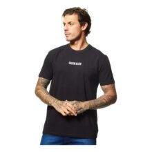 Camiseta Casual Masculina Intense Texture Preto Calvin Klein