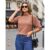Camiseta Gola Alta Oversized Feminina Malha Premium Veste Xg