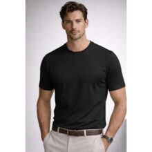 Camiseta Masculina Camiseta Básica Algodão Malha Peruana