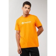Camiseta Masculina Hang Loose Logo Manga Curta Laranja