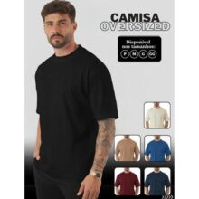Camiseta Masculina Oversized Algodão Básica
