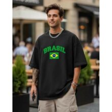 Camiseta Oversized Brasil Futebol Copaa Unissex Ref4901