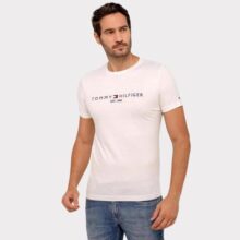 Camiseta Tommy Hilfiger Básica Masculina Logo Peito Est 1985