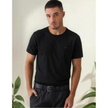 Camiseta Tommy Hilfiger Essential Cotton Preta