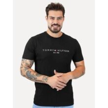Camiseta Tommy Hilfiger Masculina Logo Tee Preta – Original