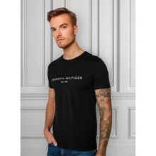Camiseta Tommy Hilfiger Masculina Logo Tee Preta