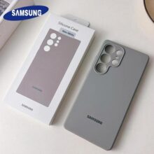 Capa de Telefone de Silicone Líquido Original em Cor Sólida para Samsung Galaxy S26 S25 S24 S23 S22 Ultra S24 Plus FE