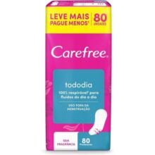 Carefree Protetor Diário Todo Dia sem Perfume 80 unidades