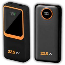 Carregador Portátil (Power Bank) 20000Mah Turbo 22.5w Carregamento Ultra Rápido PD Visor Led com 2 Saídas Compatível com Android e IOS (Preto)