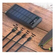 Carregador Portátil Power Bank Placa Solar 2.4a 5em1 Cor