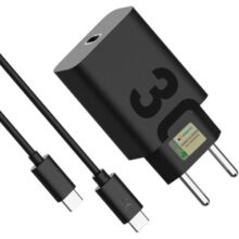 Carregador Turbo 30W Ultra Rápido Tipo C Com Carregamento Rápido + Cabo Tipo C Compatível Com Todos Os Dispositivos Android Ios IPhone 15/16, Xiaomi