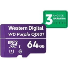 Cartão De Memória Micro SD 64GB WD Purple Intelbras Com 3 Anos De Garantia