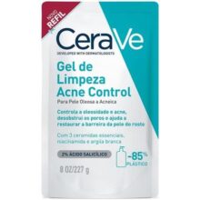 CeraVe Refil Gel de Limpeza Acne Control Para Pele Oleosa a Acneica com Niacinamida e Ácido Salicílico 227g
