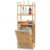 Cesto Bambu de Lavanderia Inclinável com Prateleiras de Armazenamento 3 Camadas, Cesta de Roupas Removível, Armário, Banheiro, Quarto, Natural, Heimon