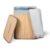 Cesto De Roupa Suja De Bambu Com Tampa E Alças 50 Litros Kontuz Natural