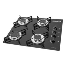 Chamalux Ultra chama 4 bocas Fogão cooktop gás preto