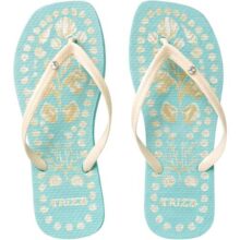 Chinelo Feminino Bico Quadrado Verde Água Conforto