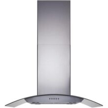 Coifa de Ilha Gourmet 180W, 90cm, Inox e vidro curvo, 110v, Cadence