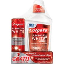 Colgate Enxaguante Bucal para Clareamento Luminous White 500ml Promo 1 Creme Dental