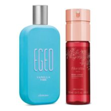 Combo Egeo Vanilla Vibe Desodorante Colônia 90ml + Body Spray Floratta Red 100ml