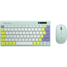 Combo s/fio C3Tech Teclado e Mouse K-W71GN TKL, ambidestro, Layout Português Brasileiro, Multimídia, Anti-Respingo, Teclas Baixas Chocolate, Tamanho Reduzido, Compatível com Windows, Linux, MacOS