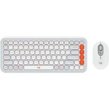 Combo Teclado e Mouse sem fio Logitech POP Icon com Teclas e Botões Personalizáveis Clique Silencioso Easy-Switch pa