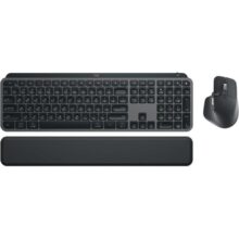 Combo Teclado e Mouse Sem Fio MX Keys S com Apoio para as Mãos, Conexão Bluetooth ou Receptor Logi Bolt, Iluminação Inteligente, Rolagem Rápida, Compatível com Windows, macOS, ChromeOS, Linux- Grafite