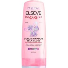 Condicionador L’Oréal Paris Elseve Glycolic Gloss | Sela Gloss, pH Ácido e Ácido Glicólico, Combate a Porosidade, Sela Cutículas e Alinha, 400ml