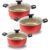 Conjunto 2 Panelas Caçarola Teflon Pequena Antiaderente 5 Camadas (Cobre)