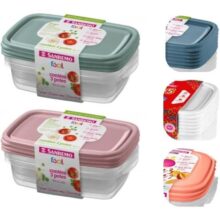 Conjunto com 6 Potes Plásticos Herméticos Tampa Fácil 785ml – Sanremo Cor:Sortido