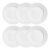 Conjunto Com 6 Pratos Rasos Roma Ravenna Branco Porto Brasil