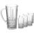 Conjunto de 6 Copos e 1 Jarra de Vidro Sodo-Cálcico Rojemac Transparente