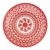 Conjunto De 6 Pratos Rasos Floreal Renda 5228 26cm Vermelho Oxford