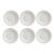 Conjunto de 6 Pratos Sobremesa Split White Alleanza