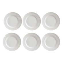 Conjunto de 6 Pratos Sobremesa Split White Alleanza