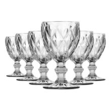 Conjunto De Copos Vidro Desing Diamond – 340ml