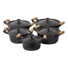 Conjunto De Panelas 7 Peças Alumínio Fundido Batido Grosso