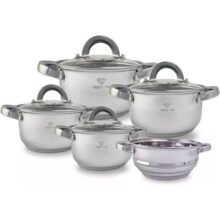 Conjunto De Panelas Aço Cirurgico Inox 19 Peças 9 Camadas – Panelas de Luxo