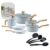Conjunto de Panelas Com 10 Peças – Pratic Cook – Com Utensílios – Grafito – Mimo Style