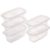Conjunto de Potes Retangulares Pop Pequeno com 5 Unidades, Plasútil