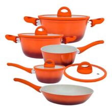 Conjunto Panelas Indução Miami Vermelho Casambiente – 5 Peças