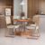 Conjunto Sala de Jantar 4 Cadeiras Charlotte Nogal