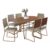 Conjunto Sala De Jantar Mesa E 6 Cadeiras Fênix Carraro Rose