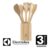 Conjunto Utensílios De Bambu Para Cozinha 6 Peças Electrolux