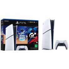 Console PlayStation 5 Slim Edição Digital 1TB + Jogos Astro Bot e Gran Turismo 7