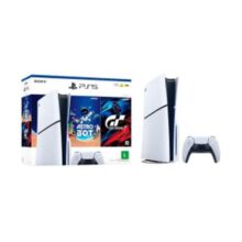 Console Sony PlayStation 5 Slim, Com Leitor de Discos, SSD 1TB, Controle Sem Fio DualSense + 2 Jogos – 1000038858