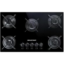 Cooktop 5 bocas Brastemp com grades piatina e acendimento automático – BDD75AE BIVOLT