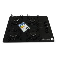 Cooktop Braslar Pop Gás 4 Bocas Mesa Vidro – Bivolt Cor Preto 127V/220V
