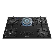 Cooktop Mueller 5 Bocas Preto Com Queimador Tripla Chama